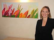 Künstlerin Andy Fritsch im Hotel Angerbräu @ „Kunst-Wochenende auf dem Lande“ @ Präsentation der Kunstwirte 2020 im Hotel Alpenhof und weiteren Lokalitäten in Murnau am 07.03.2020 (©Foto. Martin Schmitz)